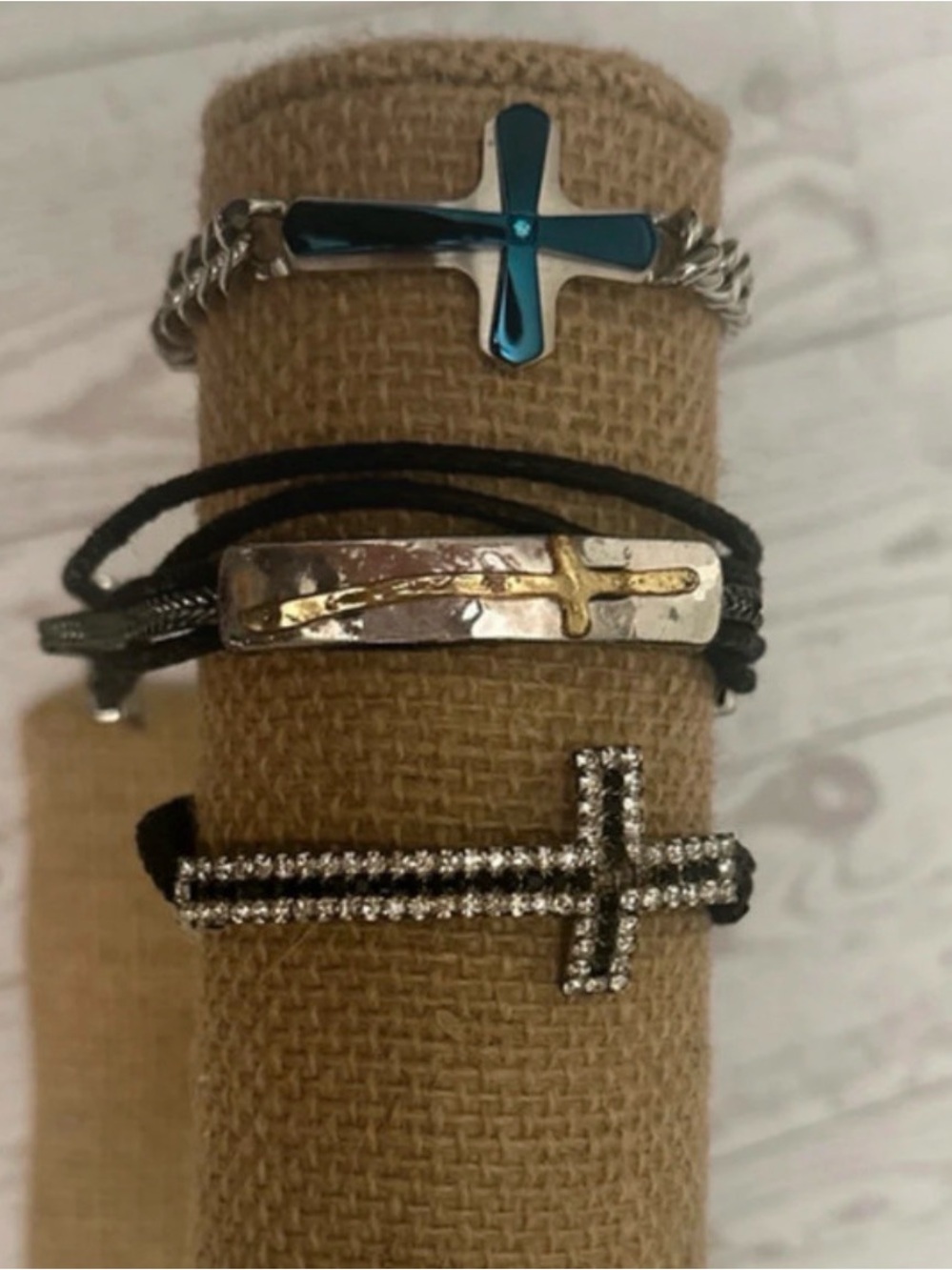 3 Unique Cross Bracelets Christian Faith Boho Edgy Y2K